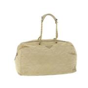 Pre-owned Beige nylon Prada Boston veske