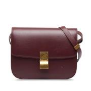 Pre-owned Burgunder skinn Celine Crossbody veske