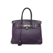 Pre-owned Hermes Birkin i lilla skinn