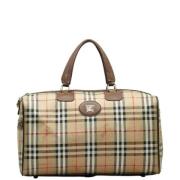 Pre-owned Beige Canvas Burberry Travel Bag
