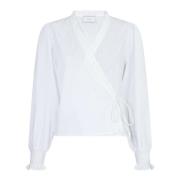 Jerri C Polplin Blouse - White