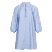 Poplin Bohemian Demi Dress - Light Blue