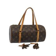 Pre-owned Brunt lerret Louis Vuitton Papillon