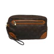 Pre-owned Brunt lerret Louis Vuitton Marly Dragonne