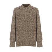 Brun Alpakka Blandet Turtleneck Sweater