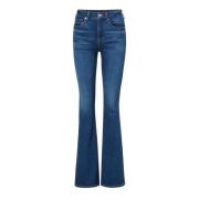 Høy Midje Skinny Flare Jeans