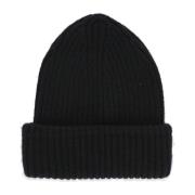 Sort Cashmere Beanie Lue for Kvinner