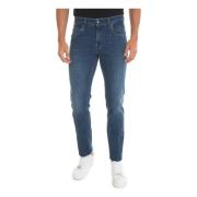 Stone Washed Slim Fit Denim Jeans