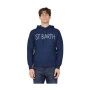 Strikket hettegenser med St. Barth broderi