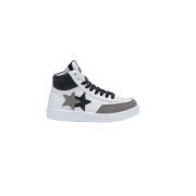 Hvite og Svarte Star High Sneakers