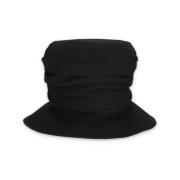 Svart ull bucket hatt for kvinner