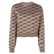 Monogram Print Brun Genser