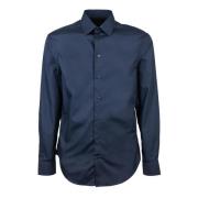 Elegant Slim Fit Italiensk Krage Skjorte