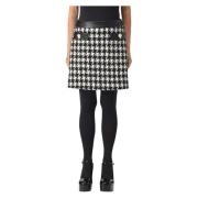 Houndstooth Bouclé Skjørt