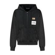 Sort og Multifarget Bomull Logo Patch Sweatshirt