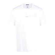 Hvit T-skjorte med Logo Print