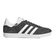 Klassiske Adidas Gazelle Joggesko - Mørk Grå/Hvit/Gull Metallic