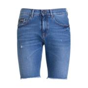 Denim Slim Fit Shorts for Menn