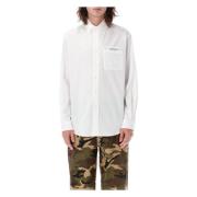 Hvit/Svart Sartorial Tape Lomme Skjorte Aw23