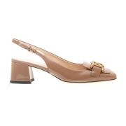 Soft Tortora Slingback med Gullspenne