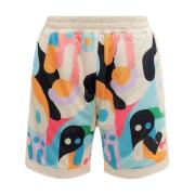 Bermuda Shorts med Multifarget Print