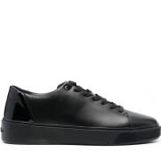 Sorte Skinn Sneakers for Menn