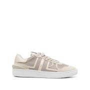 Mesh Sneakers med Beige Semsket Detaljer