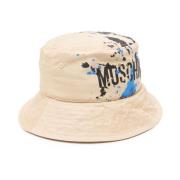 Beige Skallmaling Sprut Hatt