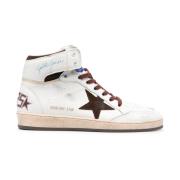 Hvit Beige Sjokoladebrun Suede Star Sneakers