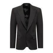 Sort Langermet Blazer