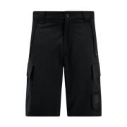 Cargo Shorts i Stretch Bomull, Svart