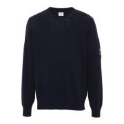 Blå Crew Neck Genser