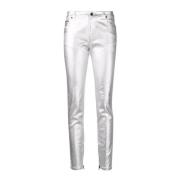 Denim Skinny Jeans Fem Lomme Design