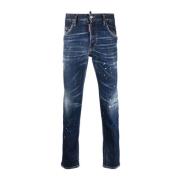 Dark Techno Surf Wash Skater Jeans