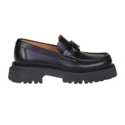 Sorte kalveskinn loafers