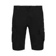 Stretch Sateen Cargo Shorts med Forsterkede Beltehemper