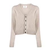 Beige Kasjmir Cardigan med knappelukking