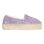 Fuchsia Indigo Lurex Platform Espadrilles