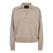 Beige V-hals Pullover Genser Lr-Winni 6