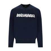 Kul Blå Logo Sweatshirt