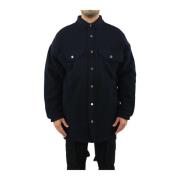 Navy Blue Oversized Shirt Coat