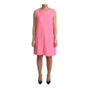 Pink Shift Sleeveless Knee Length Dress
