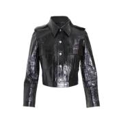 Pre-owned Leather outerwear