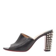 Pre-owned Svart skinn Christian Louboutin Sandaler