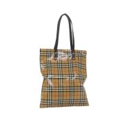 Pre-owned Beige lerret burberry tote