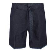 Rå Kant Denim Shorts