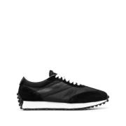 Sort Skinn Casual Sneakers for Menn