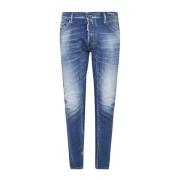 Slim Fit Blå Jeans