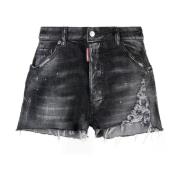 Sorte Denim Shorts for Moderne Kvinner