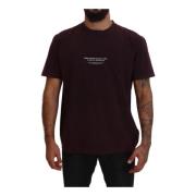 Bordeaux Crewneck T-skjorte